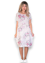 Sized Helga May Jungle Dress: High Tea - Beige