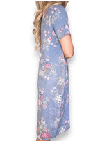 Sized Helga May Jungle Dress: High Tea - Petrol
