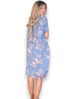 Sized Helga May Jungle Dress: High Tea - Petrol