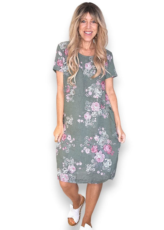 Sized Helga May Jungle Dress: High Tea - Forest