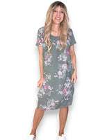 Sized Helga May Jungle Dress: High Tea - Forest