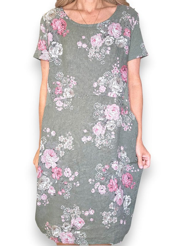 Sized Helga May Jungle Dress: High Tea - Forest