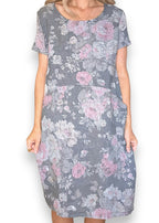Sized Helga May Jungle Dress: Scarlett Rose - Grey
