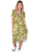 Sized Helga May Jungle Dress: Scarlett Rose - Olive