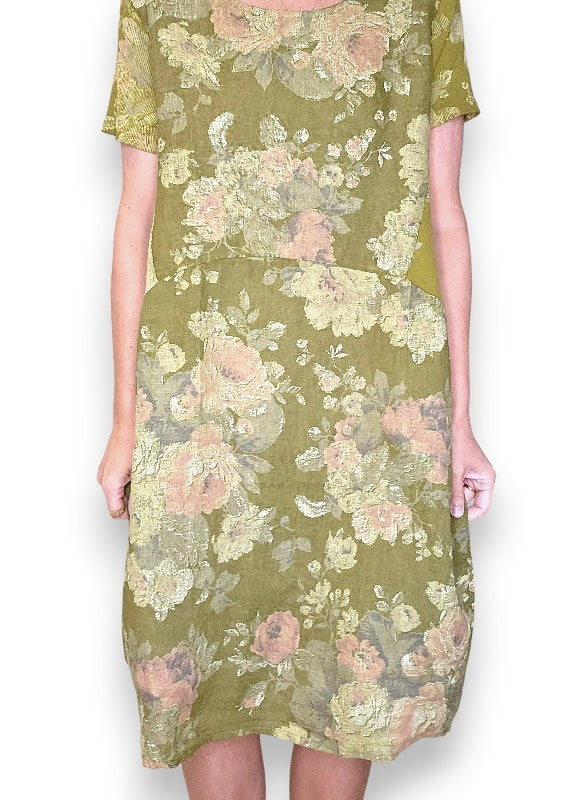 Sized Helga May Jungle Dress: Scarlett Rose - Olive