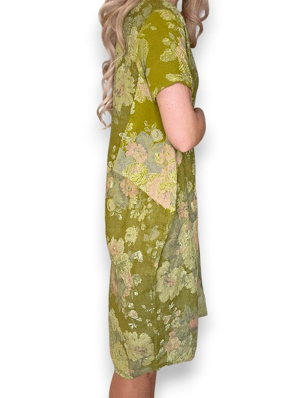 Sized Helga May Jungle Dress: Scarlett Rose - Olive