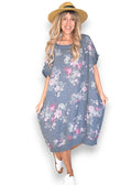 Helga May: Elastic Hem Dress: Scarlett Rose - Grey