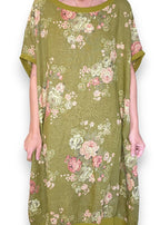 Helga May: Elastic Hem Dress: Scarlett Rose - Olive