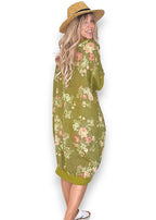 Helga May: Elastic Hem Dress: Scarlett Rose - Olive
