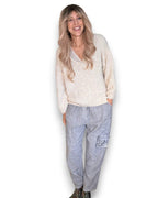 Helga May: Alpaca Blend Chenille Sweater - Vanilla