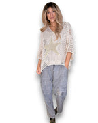 Helga May: Crochet Star Knit - Vanilla