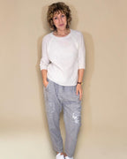 Helga May: Mohair Blend Crewneck Sweater