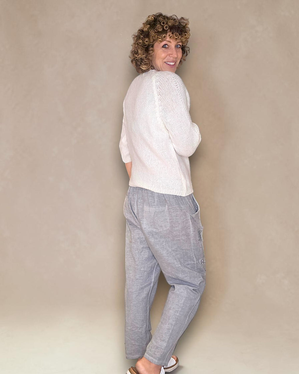 Helga May: Mohair Blend Crewneck Sweater