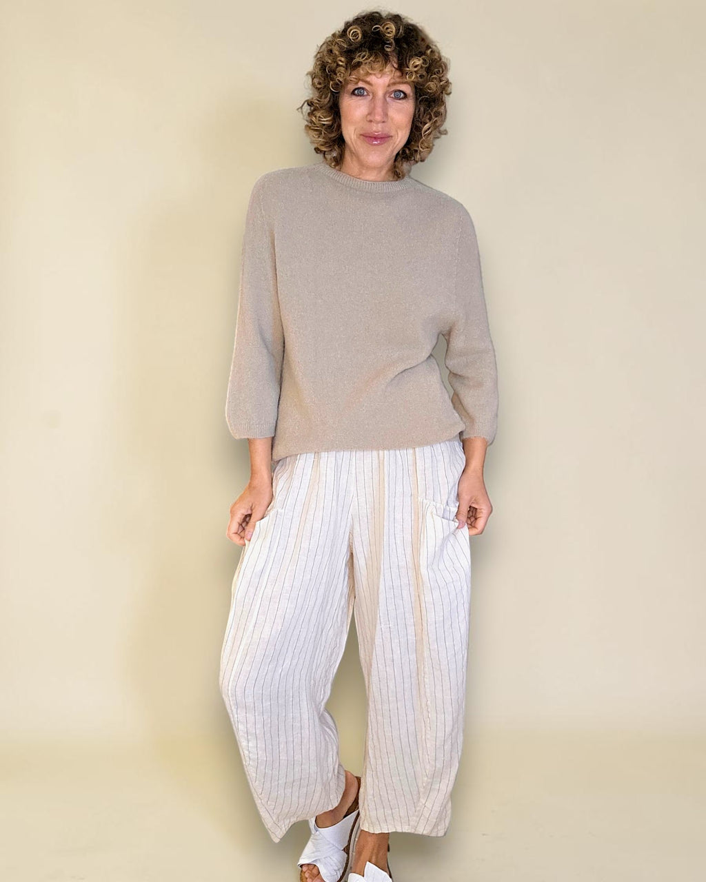 Helga May: Wool Blend Babydoll Knit