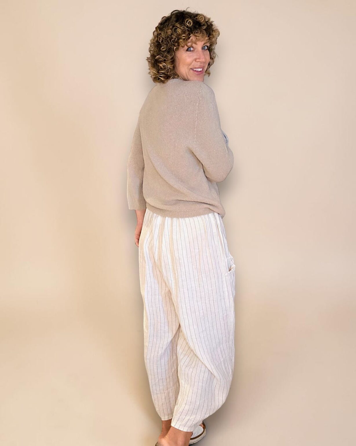Helga May: Wool Blend Babydoll Knit