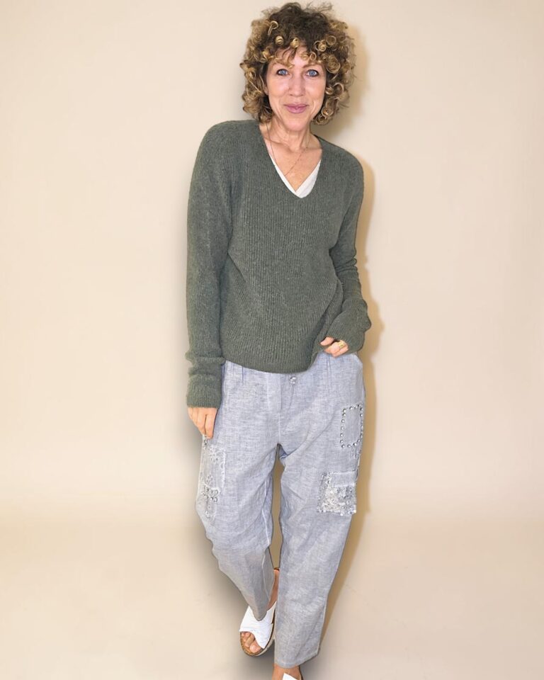 Helga May:  Baby Alpaca Blend V-Neck