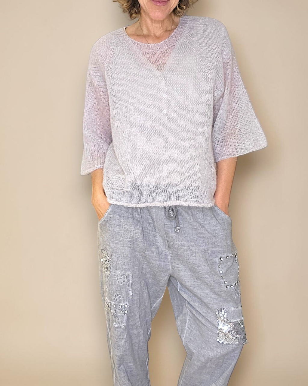 Helga May: Sheer 75% Mohair Knit