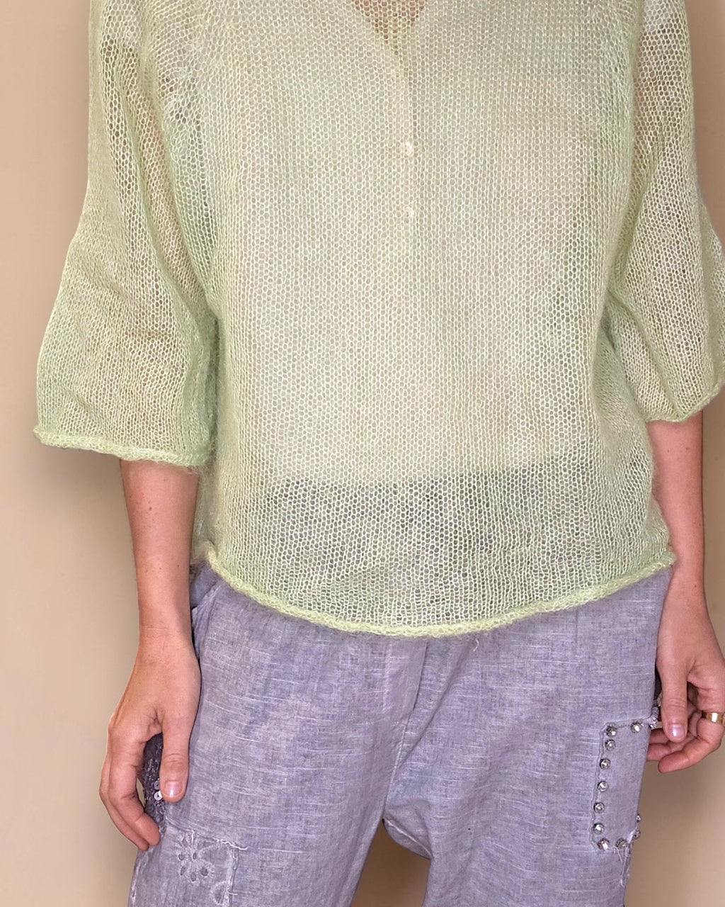 Helga May: Sheer 75% Mohair Knit