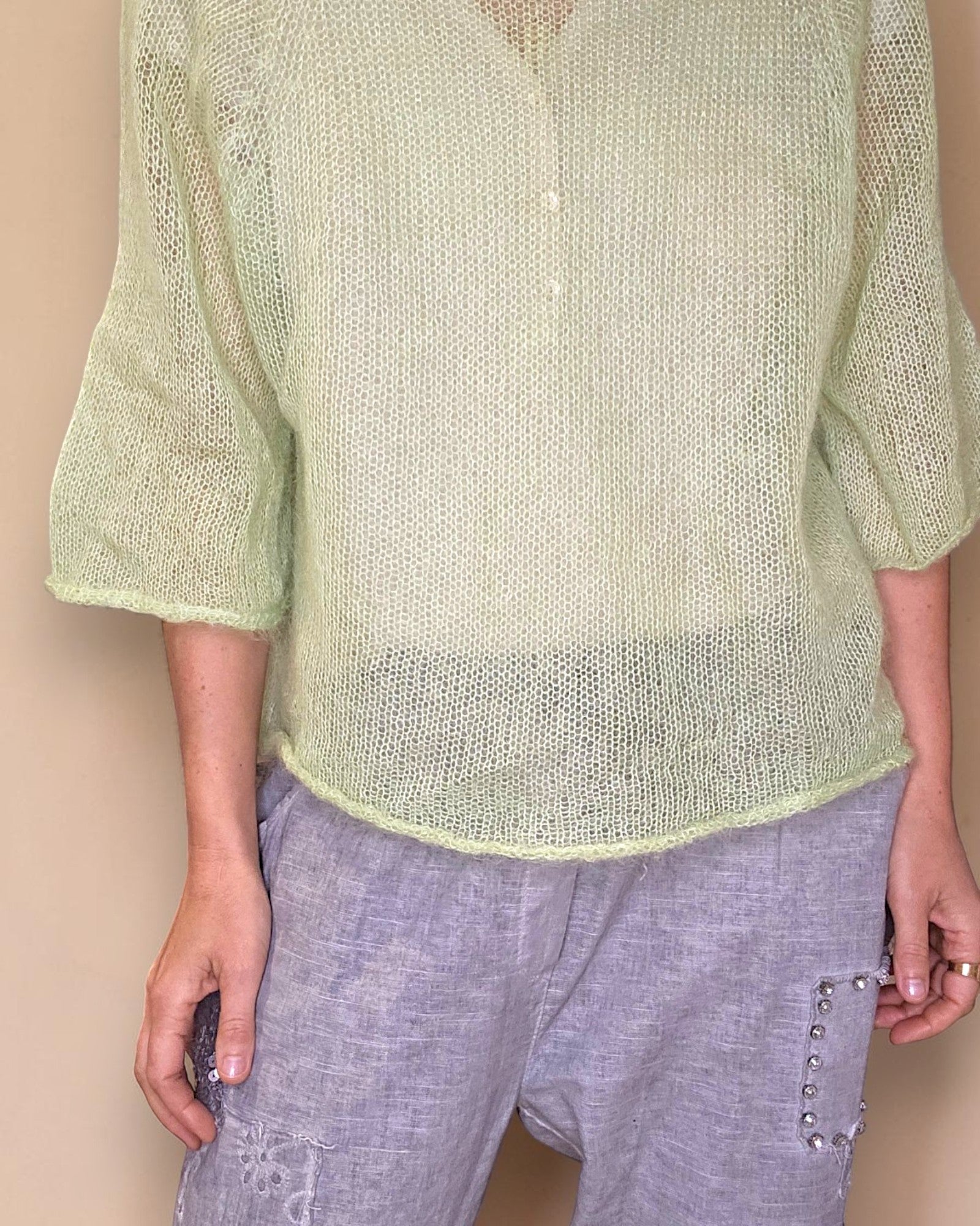 Helga May: Sheer 75% Mohair Knit