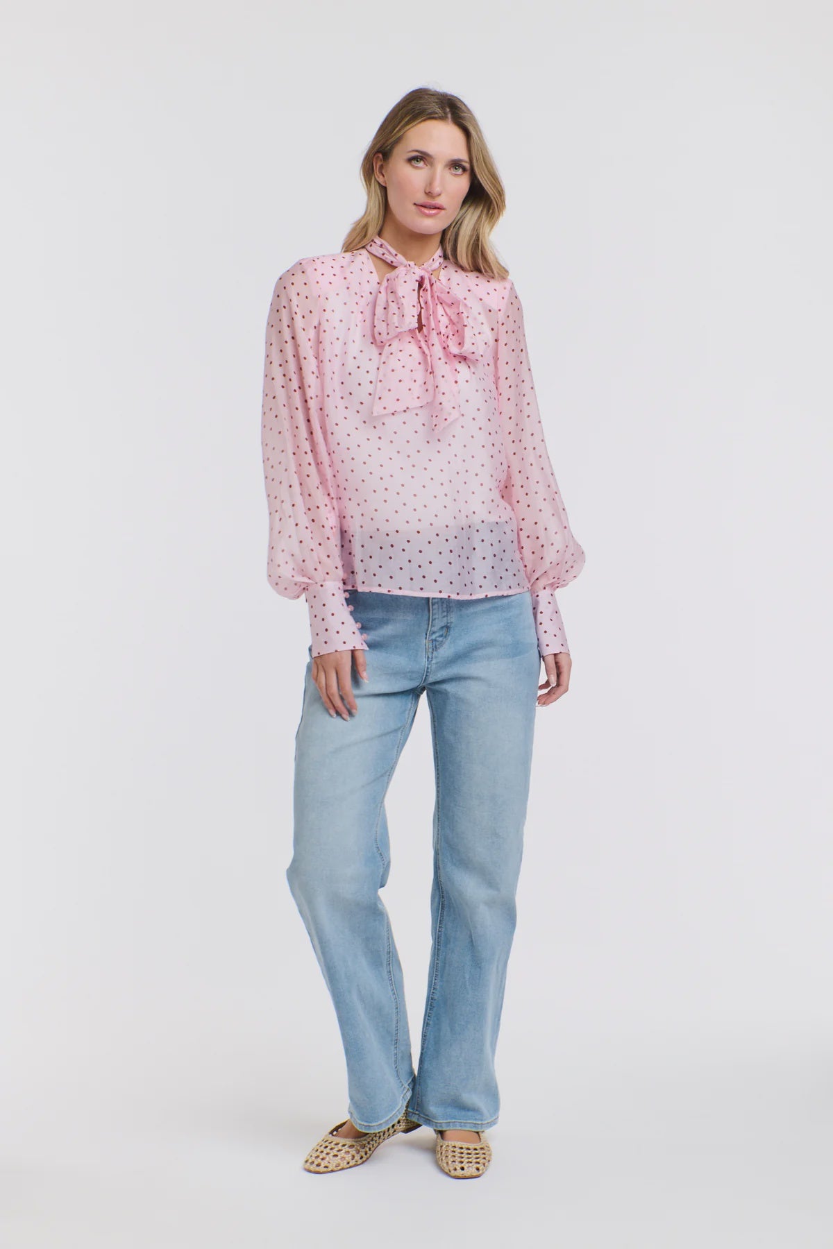 Milla Summer Pussy Bow Top