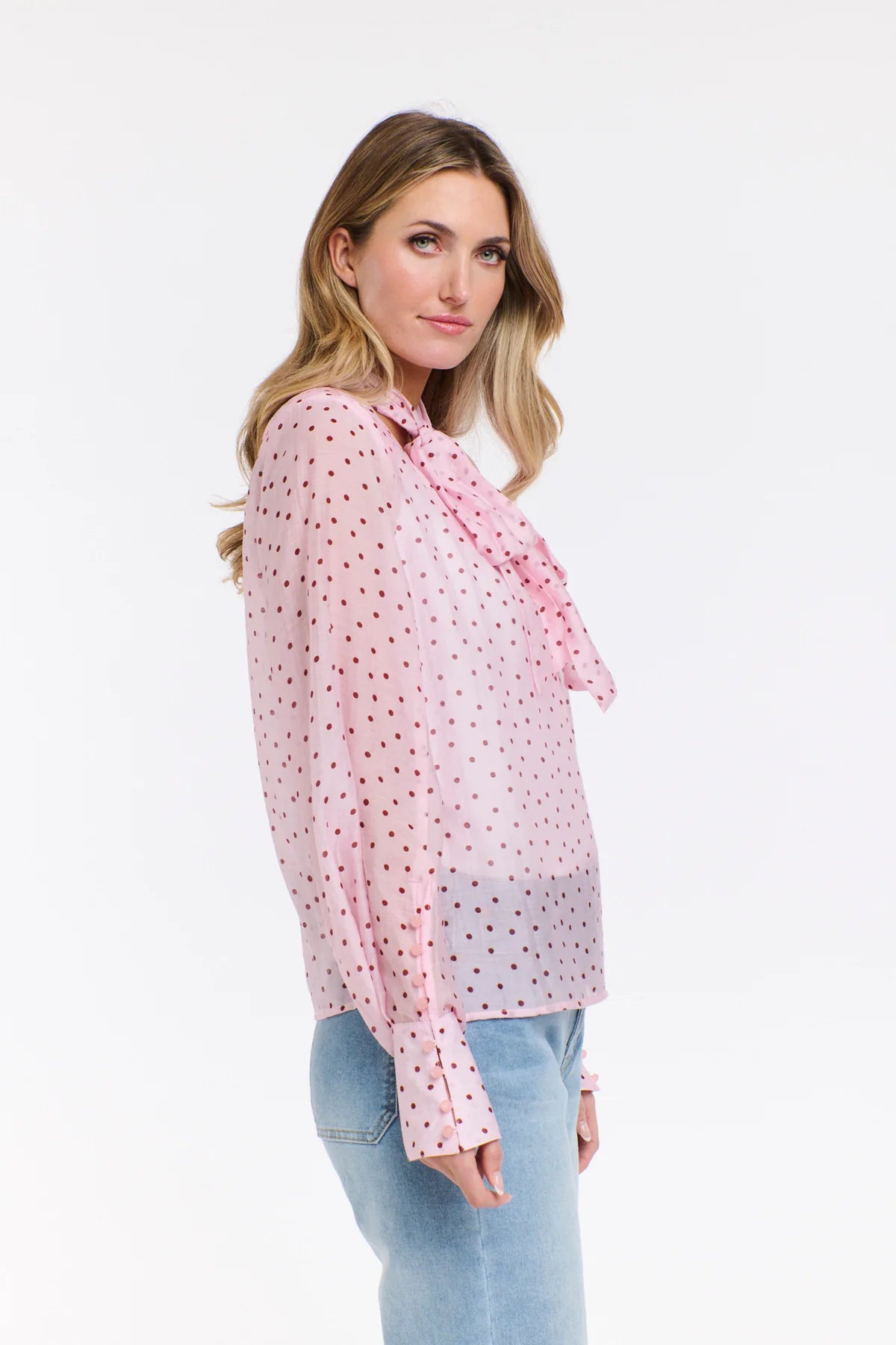 Milla Summer Pussy Bow Top