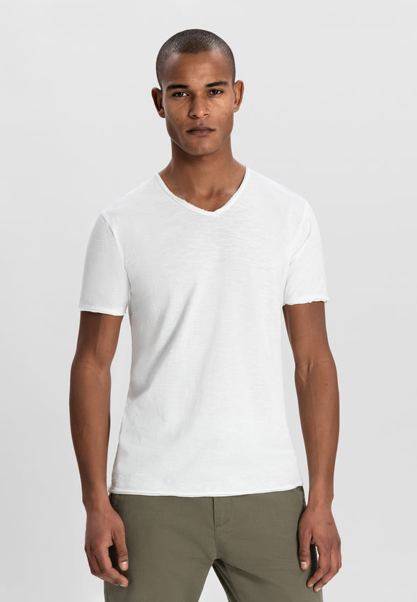 Dstrezzed Stewart Slub V-Neck Tee - White