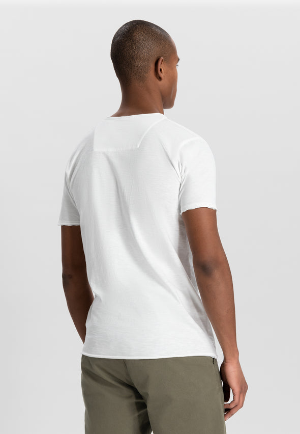 Dstrezzed Stewart Slub V-Neck Tee - White
