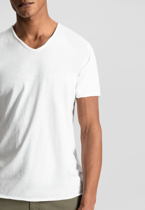 Dstrezzed Stewart Slub V-Neck Tee - White