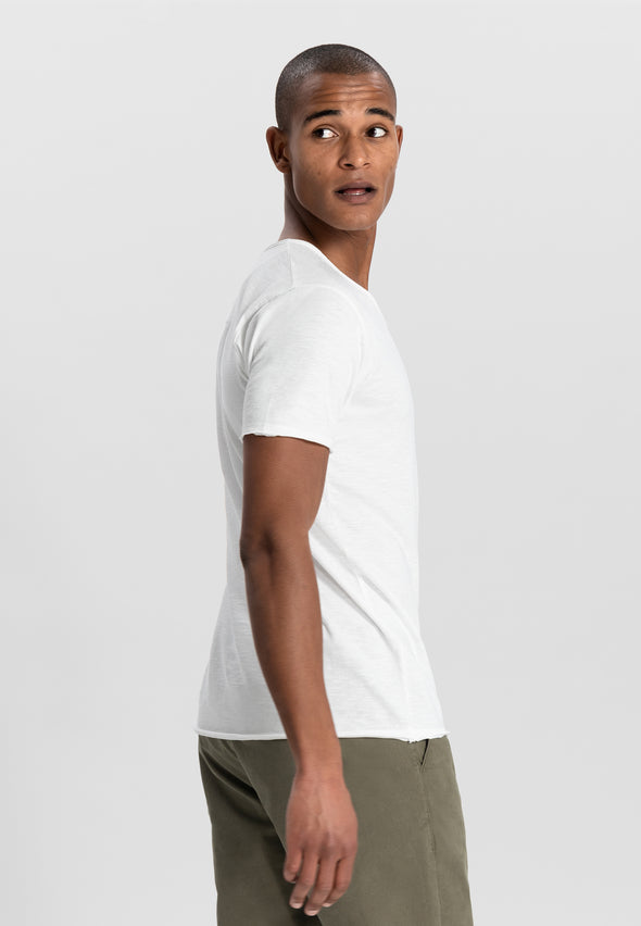 Dstrezzed Stewart Slub V-Neck Tee - White