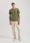 Dstrezzed Stewart Slub V-Neck Tee - Army Green