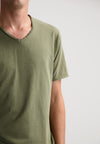 Dstrezzed Stewart Slub V-Neck Tee - Army Green