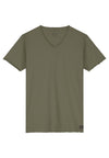 Dstrezzed Stewart Slub V-Neck Tee - Army Green