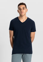 Dstrezzed Stewart Slub V-Neck Tee - Dark Navy