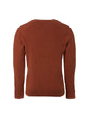 No Excess Crewneck Knit Pullover: Textured Rib - Caramel