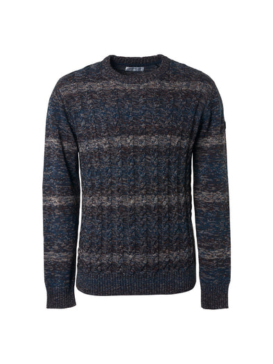 No Excess Knit Crew Neck Pull Over: Ocean