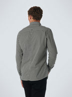 No Excess Long Sleeve Shirt: Checkerboard Illusion - Black