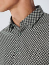 No Excess Long Sleeve Shirt: Checkerboard Illusion - Black