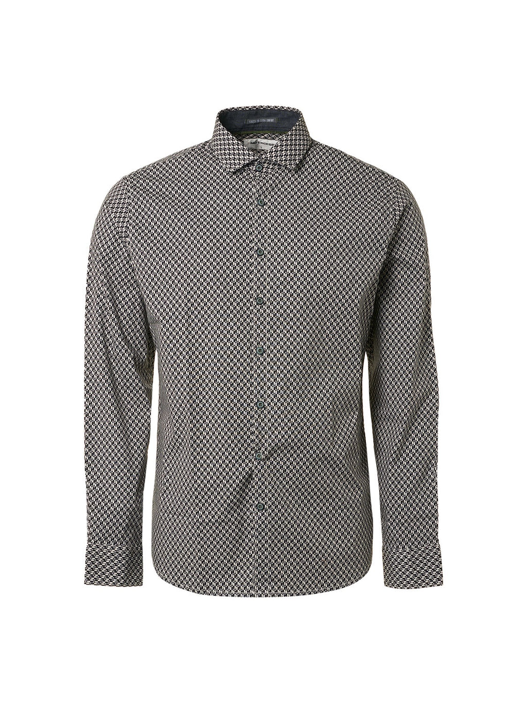 No Excess Long Sleeve Shirt: Checkerboard Illusion - Black