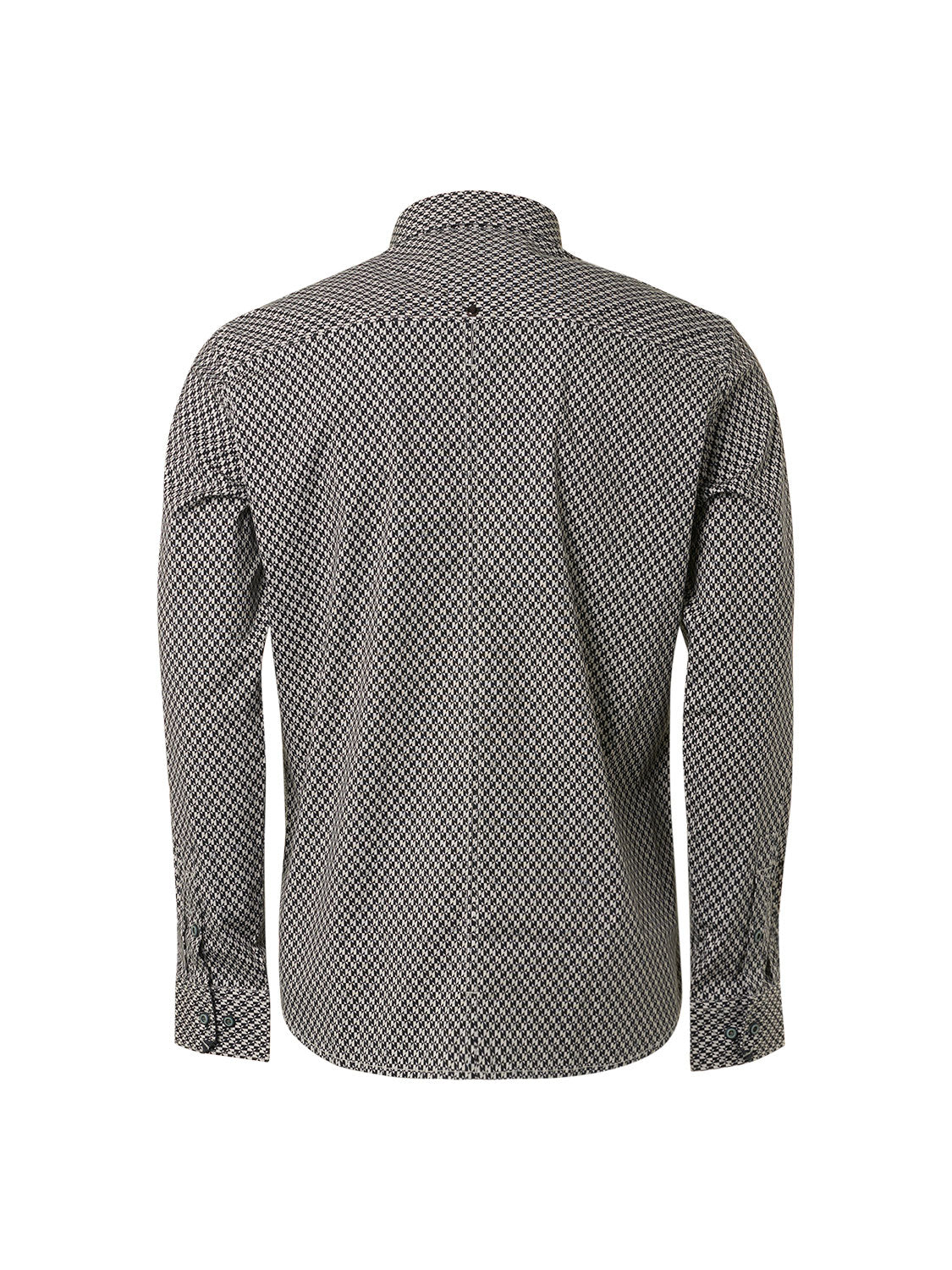No Excess Long Sleeve Shirt: Checkerboard Illusion - Black