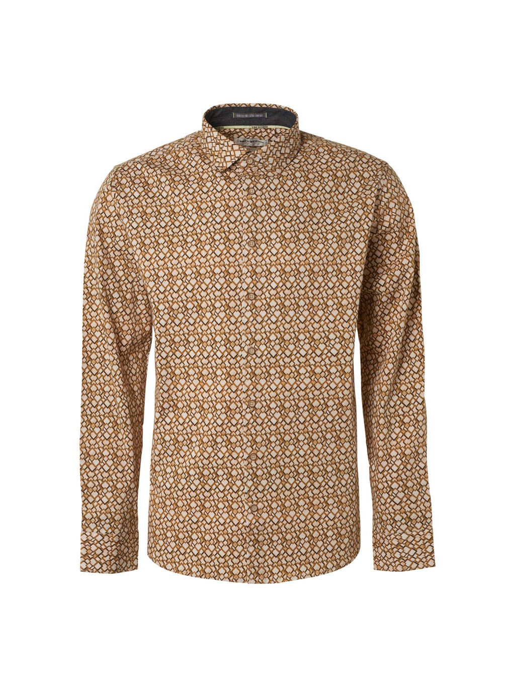 No Excess Long Sleeve Shirt: Snake Skin Print - Olive