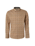 No Excess Long Sleeve Shirt: Snake Skin Print - Olive
