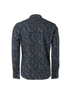 No Excess Long Sleeve Shirt: Watercolour & Sketched Floral - Ocean