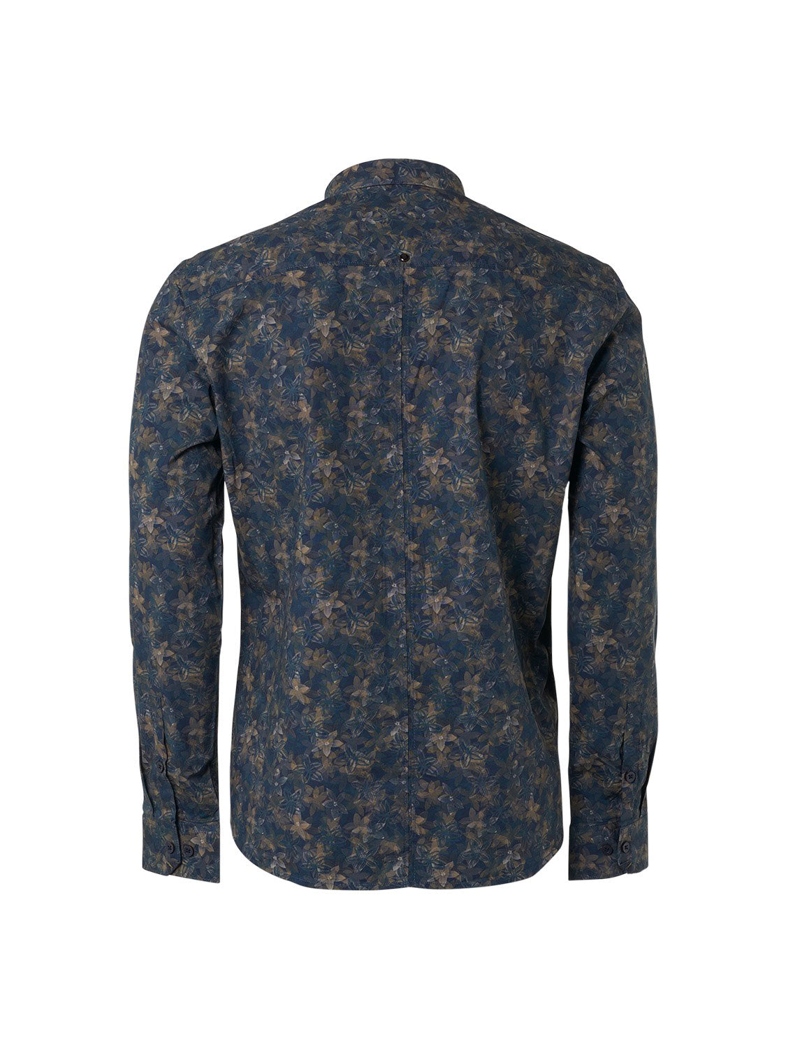 No Excess Long Sleeve Shirt: Watercolour & Sketched Floral - Ocean