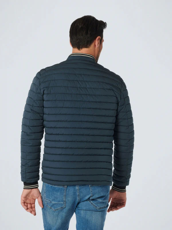 No Excess Short Fit Padded Jacket - Shadow Blue