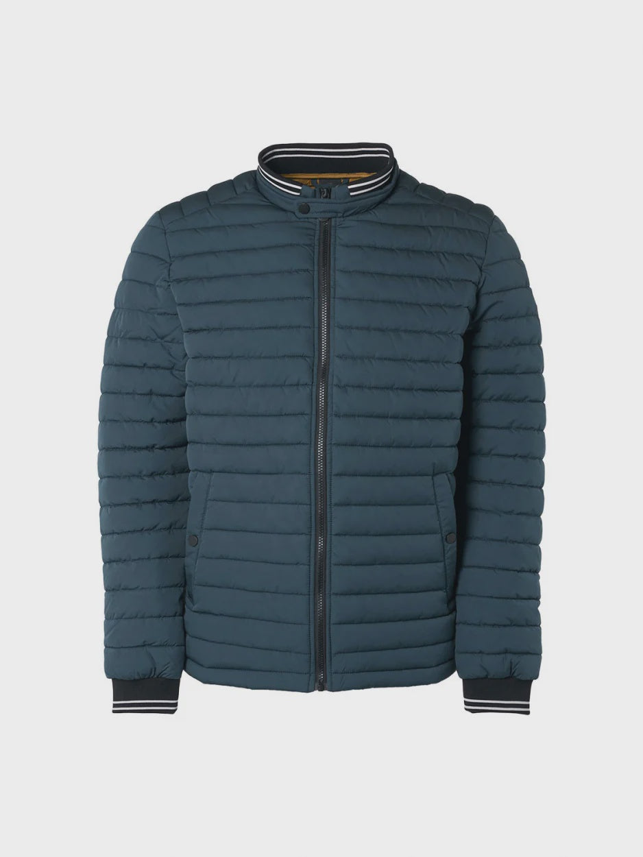 No Excess Short Fit Padded Jacket - Shadow Blue