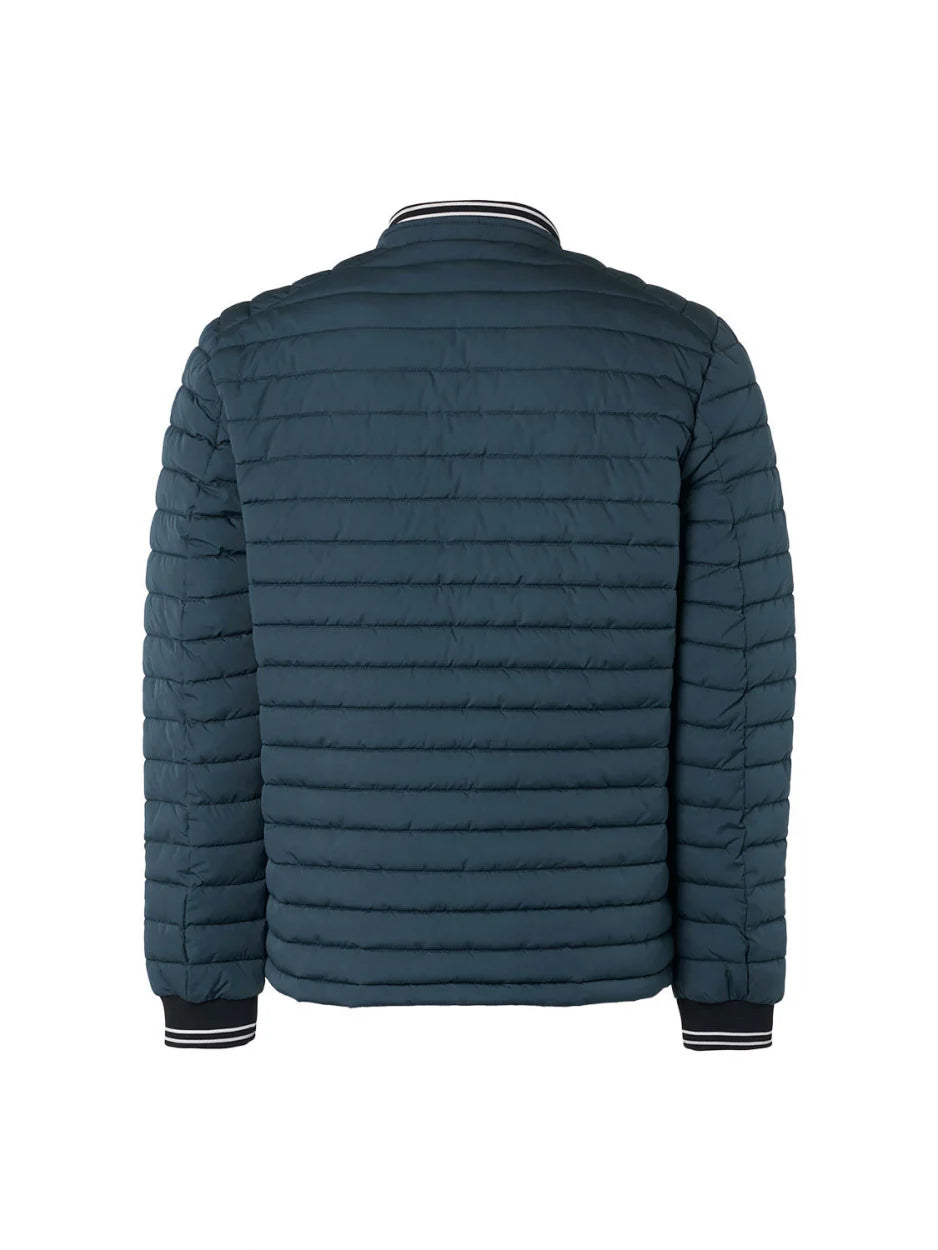 No Excess Short Fit Padded Jacket - Shadow Blue