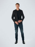 No Excess Jersey Stretch Check Blazer - Coffee