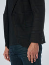 No Excess Jersey Stretch Check Blazer - Coffee