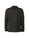 No Excess Jersey Stretch Check Blazer - Coffee