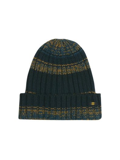 No Excess Ribbed Beanie: Stripe - Night